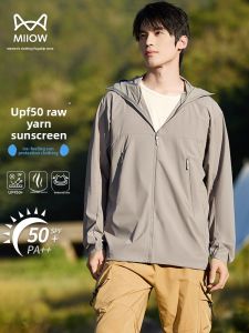 miiow | Loose UV Protection Outerwear Jacket Men Women Thin Model Anti Ultraviolet Ray Cat Person New 2025 Large Size Casual Zipper