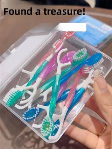 Mini Portable Disposable Toothbrush with Burst Beads for Travel And Home Use Soft Bristles Adult Oral Care Freshening Teeth Cleaning