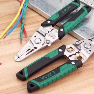LAOA | LAOA Multifunctional Wire Stripping Pliers 5/7/8-in-1 Electrician Tools Cable Cutter Crimper Wire Winder for Electrical Wiring