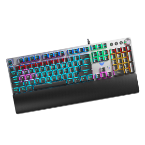 AULA | AULA F2088 Mechanical Keyboard Retro Punk 104 Keys RGB Backlit Wired Anti-Ghosting Magnetic Wrist Rest for PC/Mac