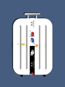 สายรัดกระเป๋าเดินทาง สายยางยืดแบบไขว้ ซิปปิด สายรัดสำหรับบรรจุภัณฑ์ สายรัดกระเป๋าเดินทางแบบทันสมัย สายรัดแบบมีความยืดหยุ่น