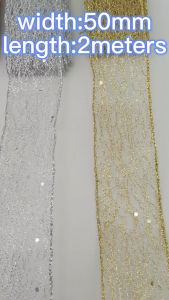 EcoPlanet 2M Per Roll 5Cm Wide Hollow Shiny Ribbon: Christmas Gift Packaging & Foldable Ribbon Crafts