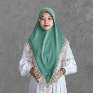 Hijab Bergo Instan Renda Rani Jersy/Bergo Renda Kekinian