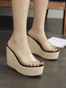 Dép Đi Biển Đế Dày Đế Xuồng Cao Gót Thoải Mái Mùa Xuân Cho Nữ Dép Đi Biển Đế Xuồng Cao Gót Đế Bằng Đế Cao Su Thoáng Khí