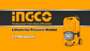INGCO 40V (2X20) BRUSHLESS LI-ION HIGH PRESSURE WASHER 80 BAR CPWLI4006 (BARE UNIT)