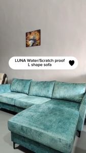[FREE INSTALLATION] I HOME LUNA Free Adjustable L-Shape Waterproof / Scratchproof / High Quality Fabric Sofa