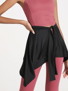 Women's Dance Yoga One-Piece Half-Bottoms Covering Skirt Shark Pants Butt Covering Tool High Waist Short A-Line Polyester Blend