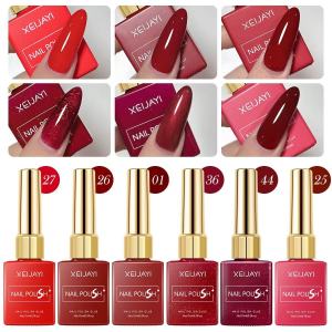 15ml Gel Nail Polish 6 Colors Red Polish Super Bright Semi-Permanent DIY for Nail Art Materials Uv Permanent Seedling Varnish