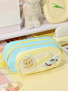 Pencil Case / Kotak Pensil / Tempat Pensil Karakter Motif Lucu Anak Model Korea Multicompartment