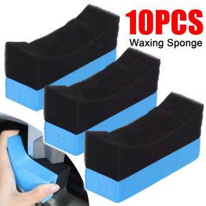 U-Shaped Brush Tire Waxing & Wheel Coating Applicator Curved Foam Sponge for Detailing Car Tire Dressing Polish Rim Cleaning Tool