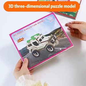 【Local Delivery】DIY Wooden 3D Puzzles Toy Manual Assembly Model House for Kids Brain Training Intelligent Toys