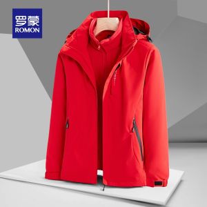 ROMON | Lomond Mens Three-in-One Detachable Jacket Outdoor Casual Windproof Waterproof New Arrival Spring Autumn Polyester Fiber Long Sleeve