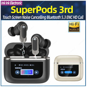 Touch Color Wireless Earphones ANC Pro3 LED Screen TWS Earbuds Touch Active Noise Cancelling Bluetooth Headphones Sports Earpho