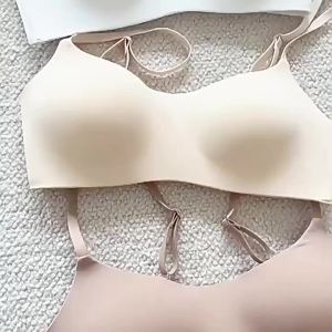 Fixed Cup Seamless Underwear for Women Push-up Thin Anti-Sagging Upper Support Sports Underwired Bra Foreign Trade
