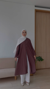 Ghanimi - Nafsa Tunik / Dress Mewah / Tunik Casual Lebaran / Atasan Muslim / Tunik Kondangan