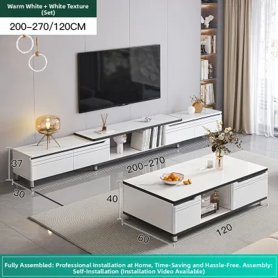 XUANXISHI | Minimalist Modern Compact TV Cabinet Stone Panel Floor Type
