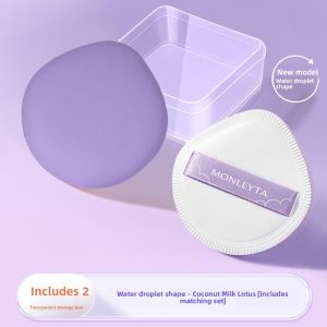 MONLEYTA | Ultra Soft Black Pineapple Powder Puff Beauty Egg Cotton Candy Makeup Foundation Liquid Non-Pore Eating Dual Wet Dry Use