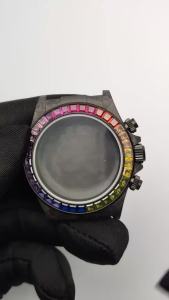 Vỏ Đồng Hồ Nam Bằng Sợi Carbon 38mm Với Bộ Máy VK63 Phù Hợp Với Dây Đeo 20mm Phụ Kiện Đồng Hồ Bấm Giờ