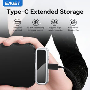 Eaget 64GB/128GB/256GB/512GB Type-C USB Flash Drive - i30 with LCD Displays and PD 20W Fast Charge  for Phone Tablet