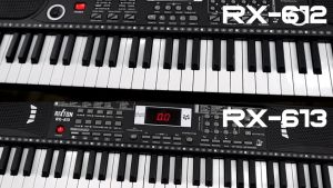 RIXTON New 61-Key Portable Electronic Keyboard with Built-in Speakers 100 Tones 100 Rhythms and Microphone - Ideal for Beginners RX612