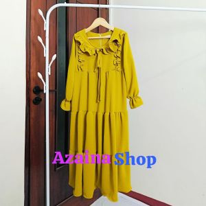 GAMIS ANAK TALI SERUT alizan usia 2-11thn bahan cringkke airflow adem dan anti kusut tanfa hijab