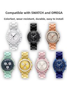 WANSHILI | Ceramic-Style Swatch Omega Snoopy Aurora Lava Watch Band