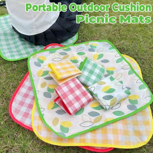 เบาะรองนั่งกลางแจ้งแบบพกพากันน้ำเสื่อปิกนิกกันความชื้นเบาะรองนั่งชายหาดป้องกันสกปรกพับได้อุปกรณ์ตั้งแคมป์
