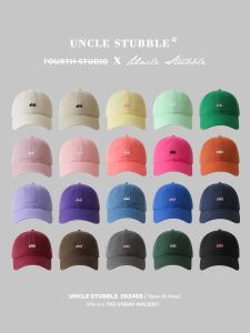 หมวกเบสบอลคุณภาพสูง Uncle Stubble ทรงสปอร์ตสไตล์ลำลอง ผ้าฝ้ายแท้ ทรงหัวม้าลาย ทรงหัวเข็มขัด หมวกสำหรับกลางแจ้งและฤดูร้อนสำหรับผู้ชายและผู้หญิง