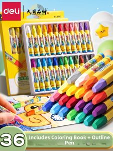 deli | Safe Non-toxic Washable Oil Pastels 36 Colors Box