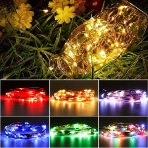 2/3/5/10M LED Strip Light Battery Box Copper Wire Lamp String Fairy Lights Holiday Outdoor Lamp Garland for Christmas Tree Wedding Party Decoration