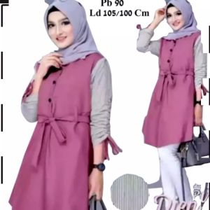 Baju Tunik Lengan Salur Terbaru//Tunik djenar Bestseller 2024
