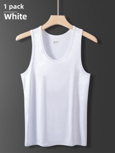 Modal Vest Men Summer Thin Pure Cotton Undershirt Crossbody Fitness Sports Waistcoat Wear Sleeveless T-Shirt Fashion