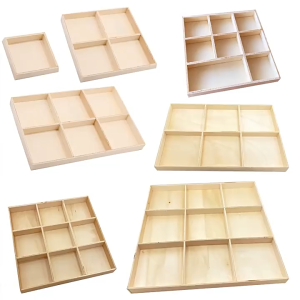 9 Grid Wooden Storage Box Divided Drawer Cosmetic Jewelry Display Storage Tray Desktop Organizer