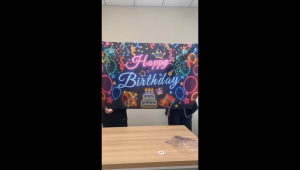 150*100CM Happy Birthday Backdrop Color Fluorescence Balloon Design Polyester Birthday Banner Backdrop For Photography