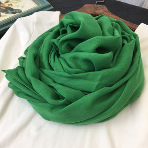 Chiffon Scarf Womens Cotton Linen Neck Protection Pure Color Green New 2025 Korean Style Artistic Versatile Air Conditioner Shoulder Shawl