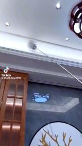 Chổi Quét Trần Nhà Chổi Lau Bụi Trần Nhà Thông Minh Kích Thước Kéo Dài 2M8 Đầu Nối Chổi Uốn Dẻo Rút Gọn Linh Hoạt