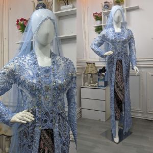 Kebaya Akas Nikah Semata Kaki Elisap Full Payet