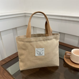 กระเป๋าเครื่องสำอางผ้าใบ Mini Handbag กระเป๋าเดินทางแบบซิปสำหรับผู้หญิง กระเป๋าใส่ของขนาดเล็ก กระเป๋าสะพายไหล่แบบอเนกประสงค์