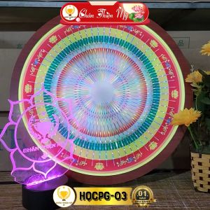 Hào Quang Cơ Phật Giáo Mandala CHÂN THIỆN MỸ Đèn Trang Trí Bàn Thờ Cho Tượng Phật HQCPG-03