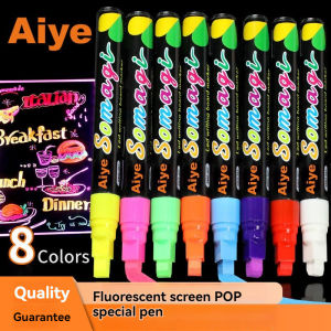 Liquid Erasable Chalk Markers Pens - 8 Colors Washable & Wet Erase Neon Art Makers for Blackboard Chalkboard Signs Glass Window