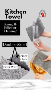 Double-Sided Silver Wire Kitchen Towel Kain Lap Dapur Kitchen Cloth Cleaning Cloth Kain Dapur 抹布