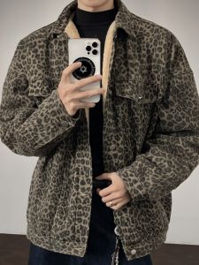 JIARONG | Vintage Leopard Plaid Wool-lined Winter Jacket