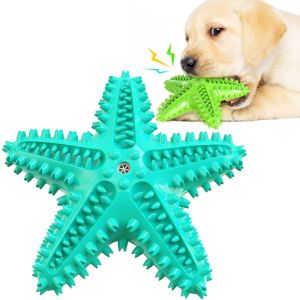 Starfish Shaped Dog Toothbrush And Chew Toy Dental Care Pet Teeth Cleaning Sound Making Dog Toy Removes Tartar from Teeth