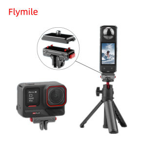 Flymile Magnetic Quick Release Base For Insta360 Ace Pro/2/X5/X4 Aluminum Alloy Extension Base Tripod Adapter Mount Plate Base
