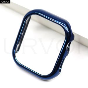 เคสป้องกัน URVOI ชุบไฟฟ้าสำหรับ Apple Watch Series 11 10 9 8 7 6 SE 5 กรอบกันกระแทกแบบครึ่งตัว วัสดุ PC สำหรับอุปกรณ์เสริม iWatch