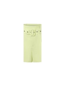 High Waist Simple and Atmospheric Fluorescent Green Women Shorts