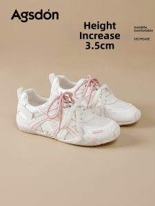 Agsdon | Thick Sole Lightweight Breathable White Sneakers Womens Sports Shoes