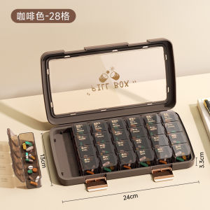 กล่องยาแบบพกพา Leefor 7 วัน กล่องเก็บยา 3 มื้อ กล่องเก็บยาสำหรับผู้สูงอายุ กล่องเตือนภัยยา กล่องเก็บยาแบบพกพา