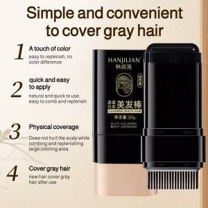 Convenient gray hair coloring comb with natural cover