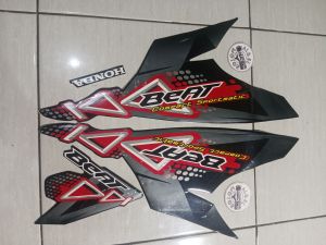 STIKER STRIPING LIS LES POLET PLAT BODY MOTOR HONDA BEAT KARBU 2011